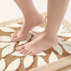 Zyphire Leaf Pattern Bath Mat — product detail view