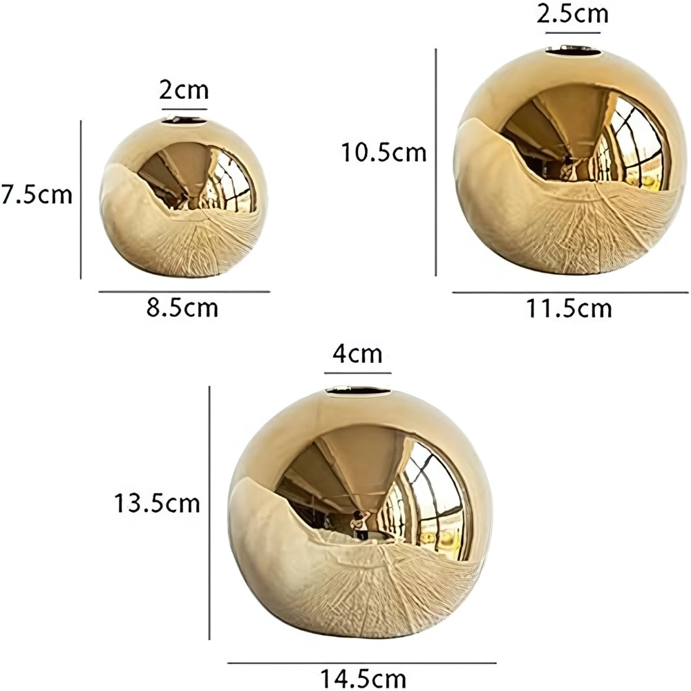Opulent Golden Ball Vase Collection — lifestyle shot