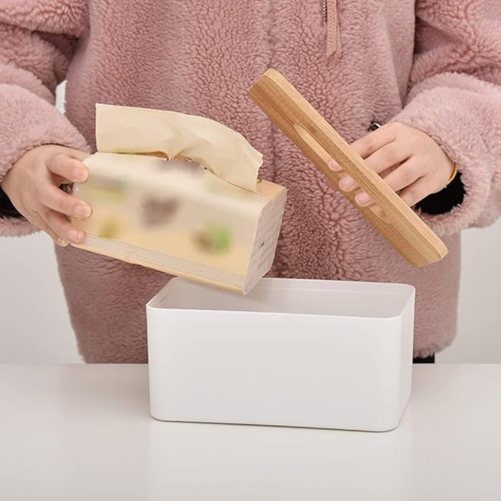 Clean Aesthetic Tissue Holder — alternate angle view