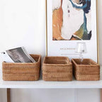 Artisan Rectangular Rattan Storage Basket — product feature detail