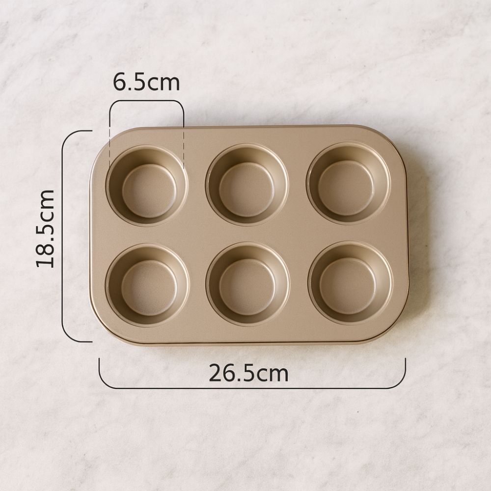Sweet Bake Cupcake & Muffin Tray Pan — size and scale reference