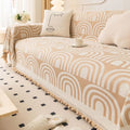 Symmetrical Half-Arch Chenille Sofa Cover