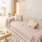 Symmetrical Half-Arch Chenille Sofa Cover — alternate angle view