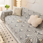 Symmetrical Half-Arch Chenille Sofa Cover — lifestyle shot