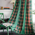 Tartan Crochet Lace Tassel Curtain — main product photo