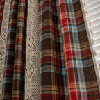 Tartan Crochet Lace Tassel Curtain — size and scale reference