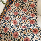 Tavira Floral Leaf Cotton Bath Towel — product in use