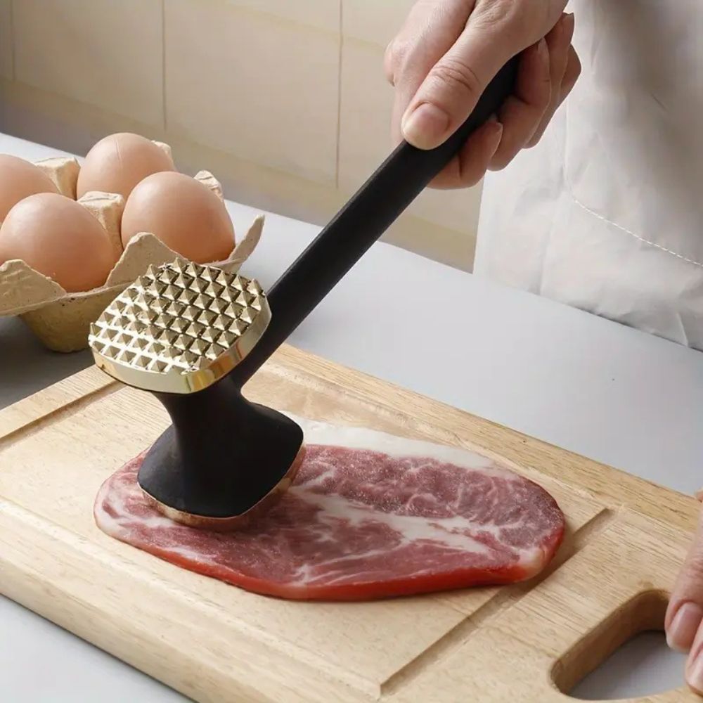 Tender Pro Meat Tenderiser Hammer — product in use