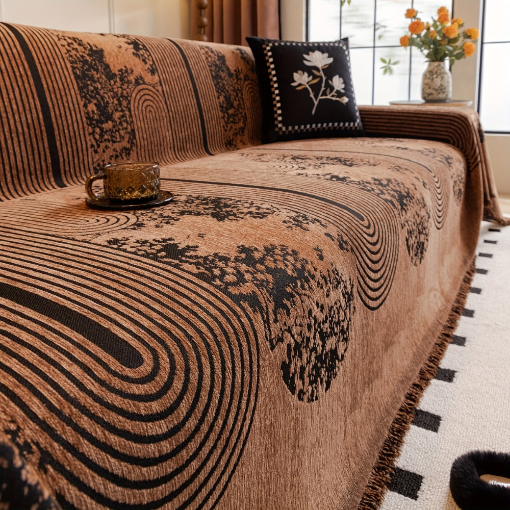 Mosaic Lines Pattern Sofa Cover — product feature detail