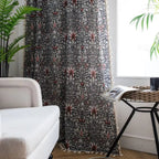 Thistle Ebonleaf Floral Tapestry Curtain — main product photo