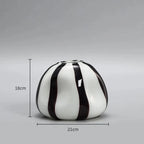 Thurid Glass Striped Pumpkin Vase — lifestyle shot