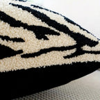 White Tiger Stripe Cushion Cover — alternate angle view