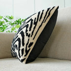 White Tiger Stripe Cushion Cover — product in use