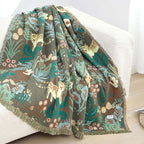 Tiger's Lair Reversible Blanket — product in use