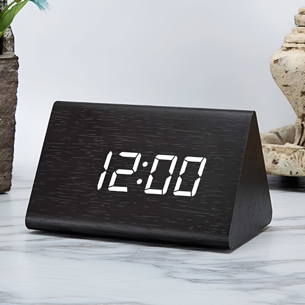 Elora Wooden LED Alarm Clock Digital Display — product feature detail