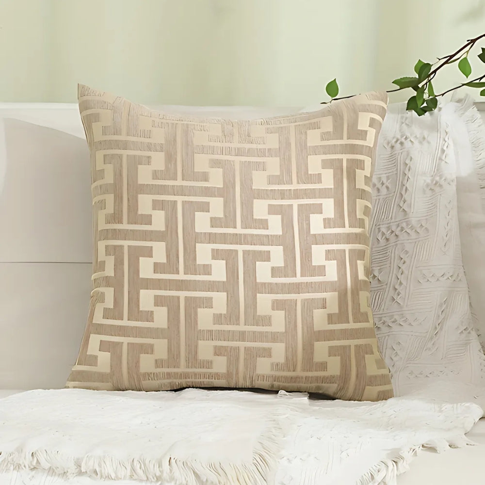 Timeless Maze Pattern Cushion Cover — size and scale reference