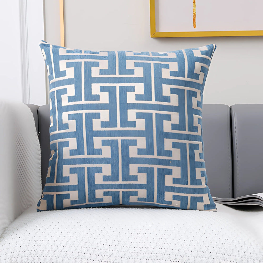 Timeless Maze Pattern Cushion Cover — material texture close-up