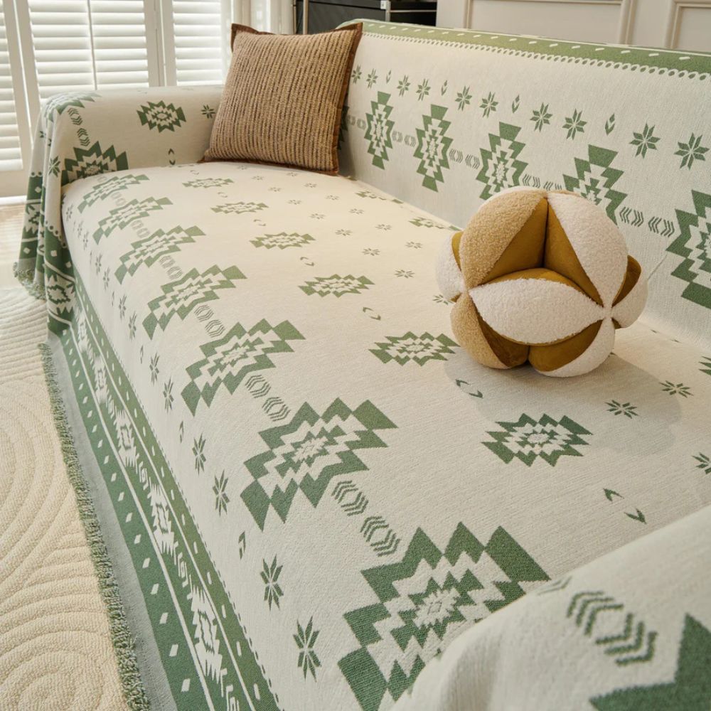 Tribal Harmony Reversible Sofa Cover — product feature detail