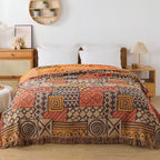 Tribal Patchwork Reversible Tassel Cotton Blanket — main product photo