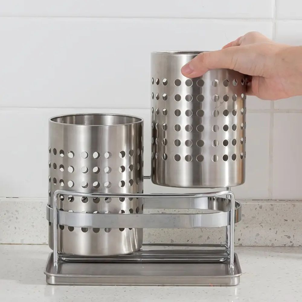 Trivent Stainless Kitchen Cutlery Organiser — additional view