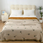 Tropical Palm Tree Reversible Cotton Blanket — main product photo