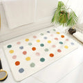 Tufted Plush Polka Dot Bath Mat — alternate angle view