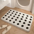 Tufted Plush Polka Dot Bath Mat — product close-up