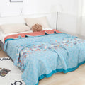 Turquoise Floral Glam Gauze Blanket — main product photo