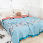 Turquoise Floral Glam Gauze Blanket — main product photo