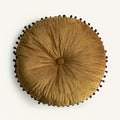 Veloura Round Vintage Quilted Ottoman Cushion Pad — size and scale reference
