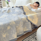 Velurelle Reversible Cotton Floral Blanket — product detail view