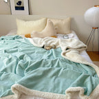 Solène Floral Embossed Sherpa Blanket — size and scale reference