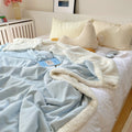 Solène Floral Embossed Sherpa Blanket — material texture close-up