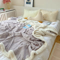 Solène Floral Embossed Sherpa Blanket — alternate angle view