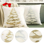 Velvet Christmas Tree Decorative Cushion Cover — product in use