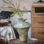 Venus Sculpted Ceramic Flower Vase — product in use