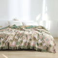 Verdant Bloom Reversible Jacquard Blanket — main product photo
