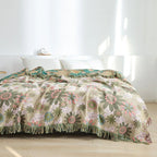 Verdant Bloom Reversible Jacquard Blanket — main product photo