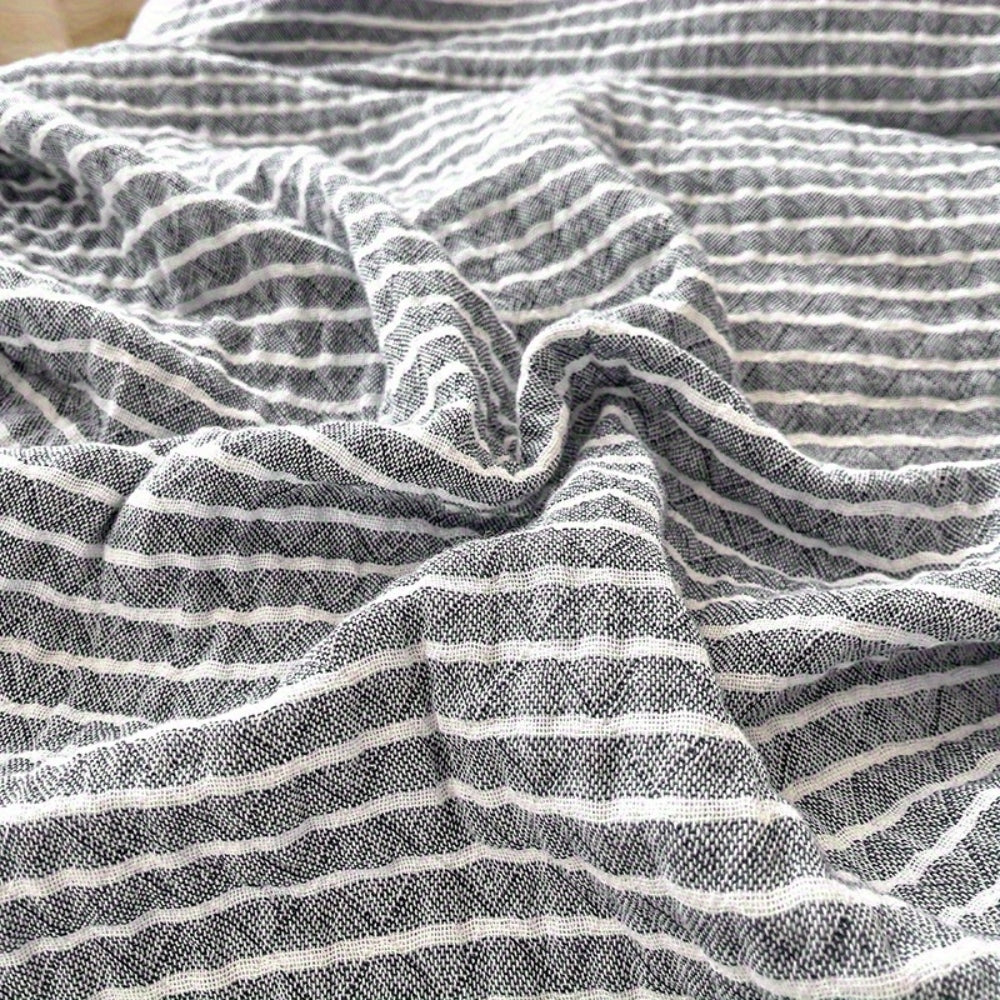 Vinci Contemporary Striped Bed Blanket — lifestyle shot