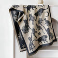 Vintage-Inspired Cat Print Scarf — additional view