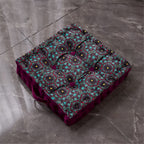 Vintage-Inspired Tufted Floor Cushion — product feature detail