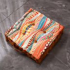 Vintage-Inspired Tufted Floor Cushion — alternate angle view