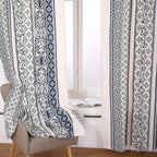Vintage Bohemian Diamond Print Curtain — product detail view