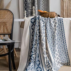 Vintage Bohemian Diamond Print Curtain — product close-up