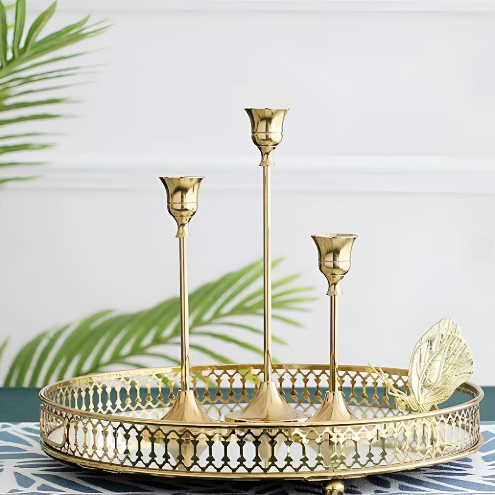 Vintage Style Candle Holder | 3Pcs Set — product close-up