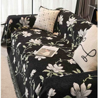 Vintage Floral Chenille Sofa Cover — product in use