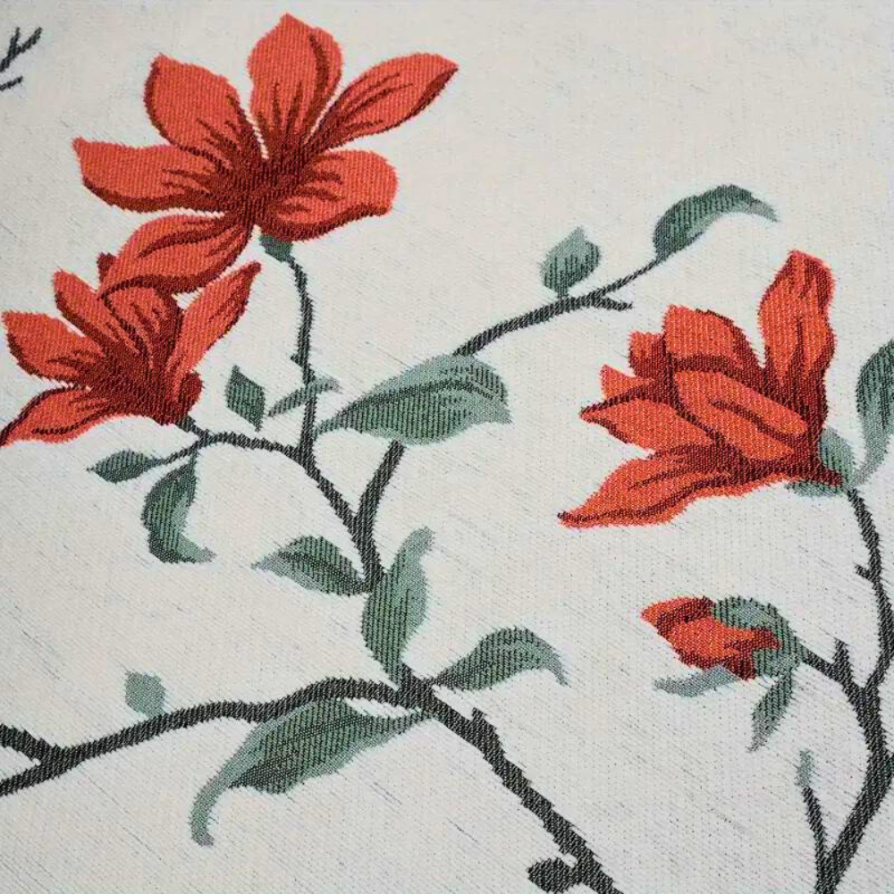 Vintage Floral Chenille Sofa Cover — additional view