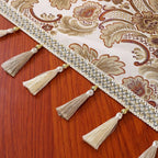 Vintessa Vintage Embroidered Tassel Tablecloth — additional view