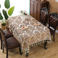 Vintessa Vintage Embroidered Tassel Tablecloth — alternate angle view