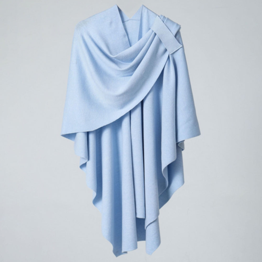 Virelli Poncho Lightweight Shawl Coat — material texture close-up